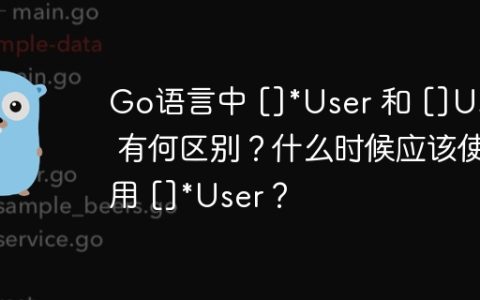 Go语言中 []*User 和 []User 有何区别？什么时候应该使用 []*User？
