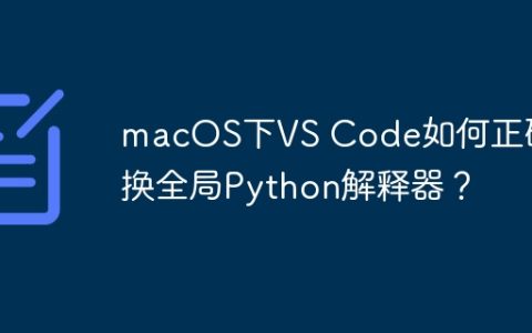 macOS下VS Code如何正确切换全局Python解释器？