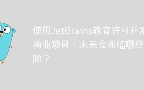 使用JetBrains教育许可开发商业项目，未来会面临哪些风险？
