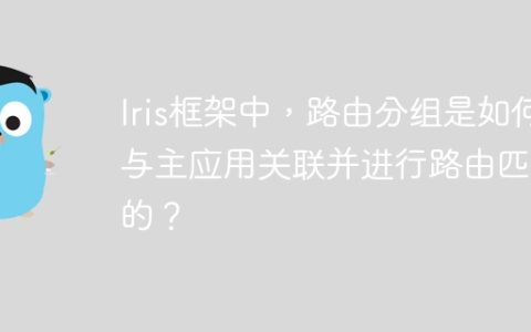 Iris框架中，路由分组是如何与主应用关联并进行路由匹配的？