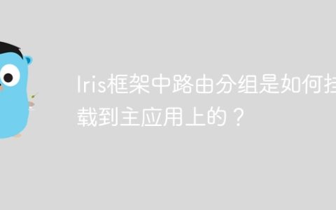 Iris框架中路由分组是如何挂载到主应用上的？