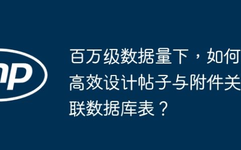 百万级数据量下，如何高效设计帖子与附件关联数据库表？