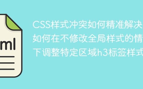 CSS样式冲突如何精准解决？如何在不修改全局样式的情况下调整特定区域h3标签样式？