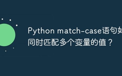 Python match-case语句如何同时匹配多个变量的值？