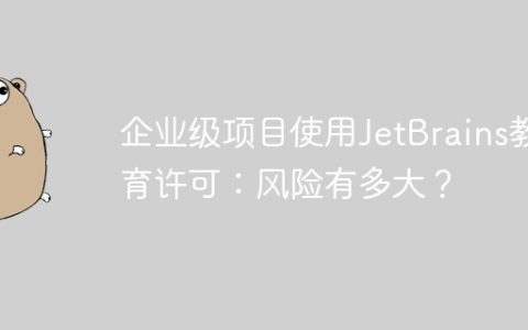 企业级项目使用JetBrains教育许可：风险有多大？
