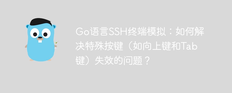 go语言ssh终端模拟:如何解决特殊按键(如向上键和tab键)失效的问题?
