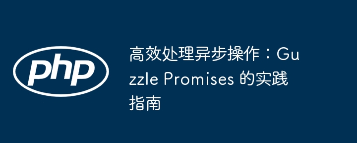 高效处理异步操作:guzzle promises 的实践指南