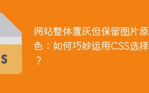 网站整体置灰但保留图片原色：如何巧妙运用CSS选择器？