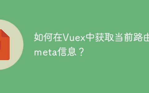 如何在Vuex中获取当前路由的meta信息？
