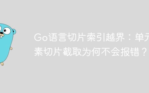 Go语言切片索引越界：单元素切片截取为何不会报错？