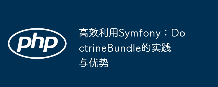 高效利用symfony:doctrinebundle的实践与优势