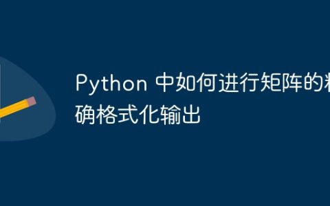 Python 中如何进行矩阵的精确格式化输出