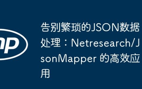 告别繁琐的JSON数据处理：Netresearch/JsonMapper 的高效应用