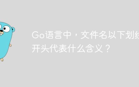 Go语言中，文件名以下划线开头代表什么含义？