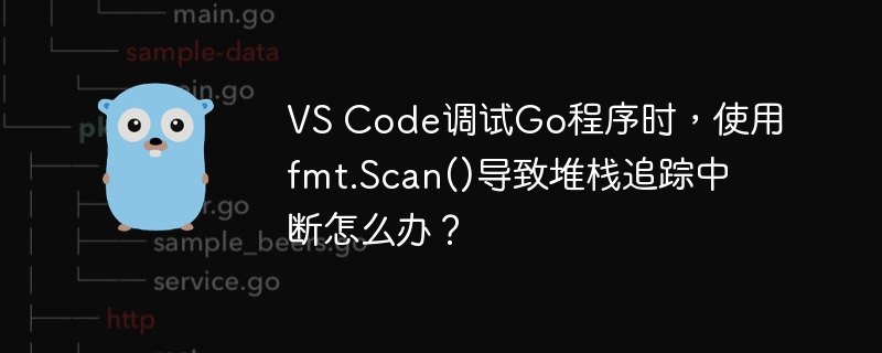 vs code调试go程序时,使用fmt.scan()导致堆栈追踪中断怎么办?