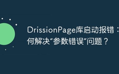 DrissionPage库启动报错：如何解决“参数错误”问题？