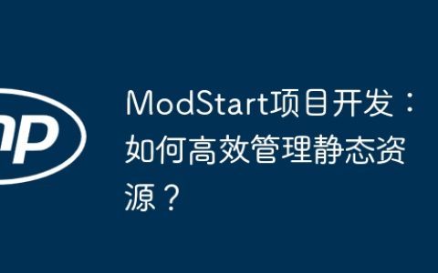 ModStart项目开发：如何高效管理静态资源？