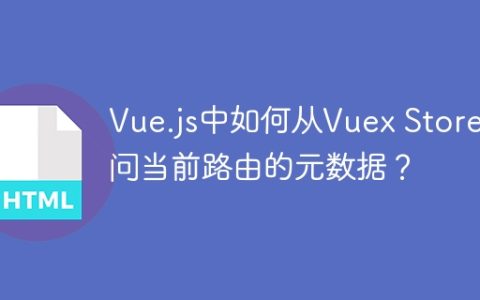 Vue.js中如何从Vuex Store访问当前路由的元数据？