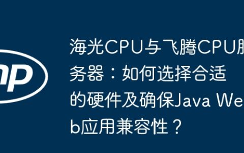 海光CPU与飞腾CPU服务器：如何选择合适的硬件及确保Java Web应用兼容性？