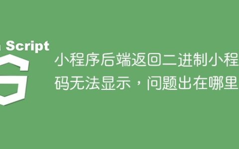 小程序后端返回二进制小程序码无法显示，问题出在哪里？