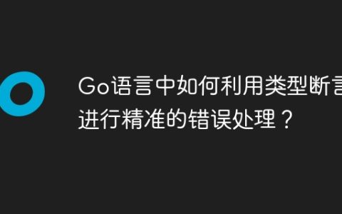 Go语言中如何利用类型断言进行精准的错误处理？