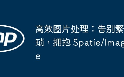 高效图片处理：告别繁琐，拥抱 Spatie/Image