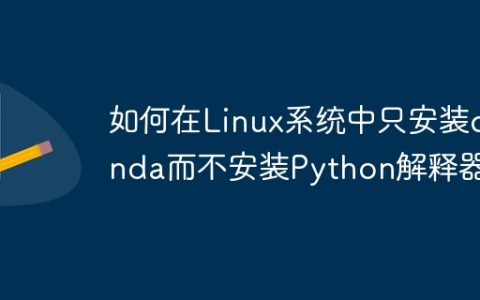 如何在Linux系统中只安装conda而不安装Python解释器？