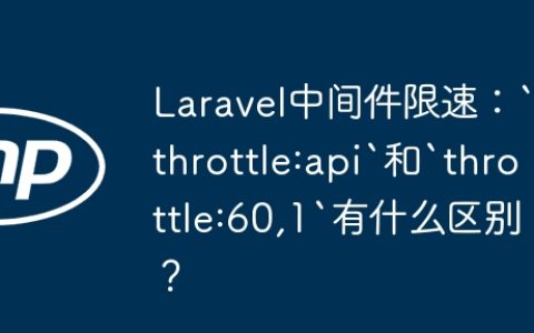 Laravel中间件限速：`throttle:api`和`throttle:60,1`有什么区别？