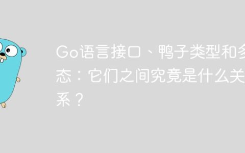 Go语言接口、鸭子类型和多态：它们之间究竟是什么关系？