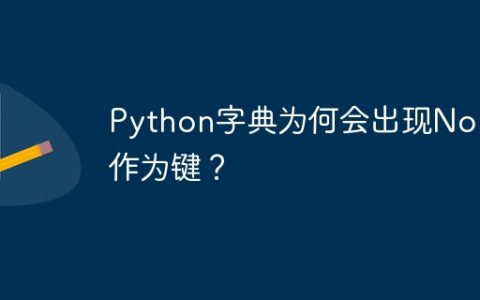 Python字典为何会出现None作为键？