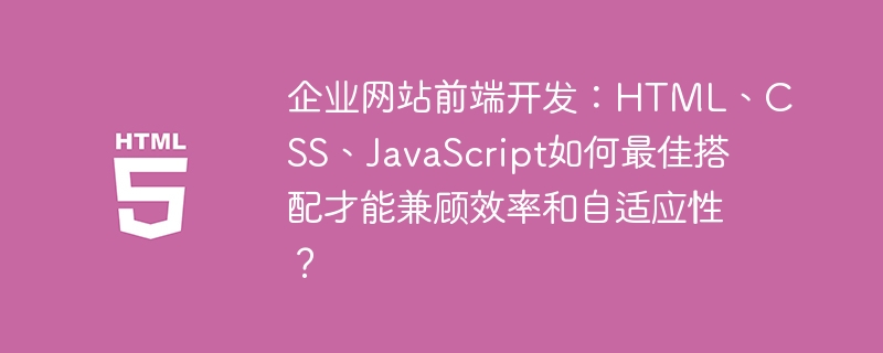 企业网站前端开发:HTML、CSS、JavaScript如何最佳搭配才能兼顾效率和自适应性?