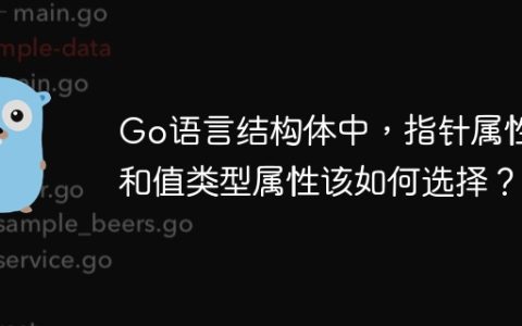 Go语言结构体中，指针属性和值类型属性该如何选择？
