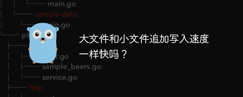 大文件和小文件追加写入速度一样快吗?