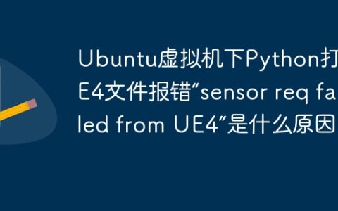 Ubuntu虚拟机下Python打开UE4文件报错“sensor req failed from UE4”是什么原因？