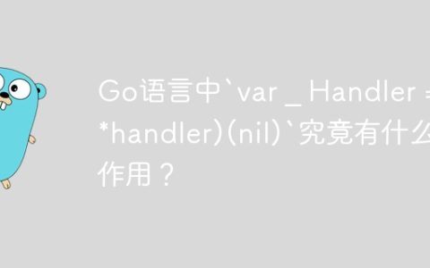 Go语言中`var _ Handler = (*handler)(nil)`究竟有什么作用？