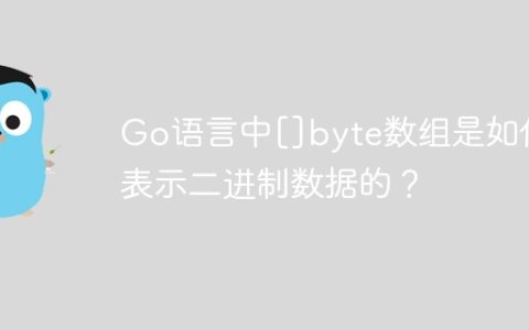 Go语言中[]byte数组是如何表示二进制数据的？