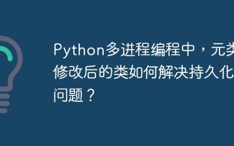 Python多进程编程中，元类修改后的类如何解决持久化问题？