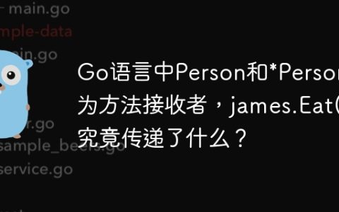Go语言中Person和*Person作为方法接收者，james.Eat()究竟传递了什么？