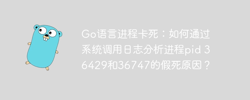 go语言进程卡死:如何通过系统调用日志分析进程pid 36429和36747的假死原因?
