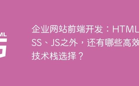 企业网站前端开发：HTML、CSS、JS之外，还有哪些高效技术栈选择？