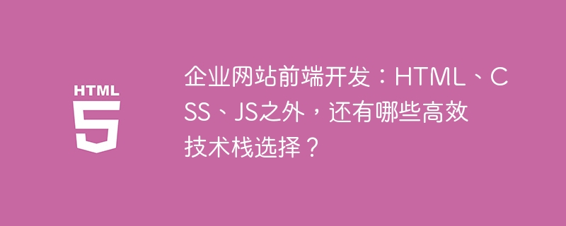 企业网站前端开发:HTML、CSS、JS之外,还有哪些高效技术栈选择?