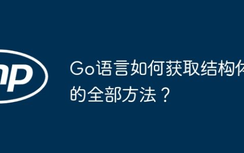 Go语言如何获取结构体的全部方法？