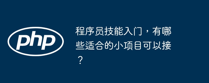 程序员技能入门,有哪些适合的小项目可以接?