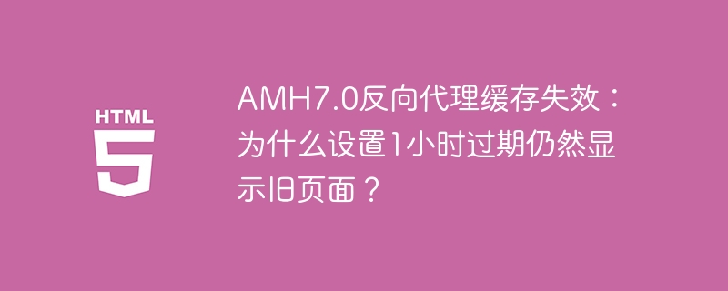 AMH7.0反向代理缓存失效:为什么设置1小时过期仍然显示旧页面?