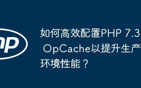 如何高效配置PHP 7.3 OpCache以提升生产环境性能？