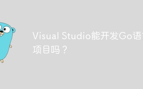 Visual Studio能开发Go语言项目吗？
