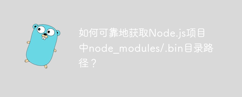 如何可靠地获取node.js项目中node_modules/.bin目录路径?