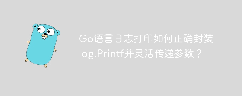 go语言日志打印如何正确封装log.printf并灵活传递参数?