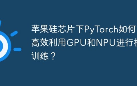 苹果硅芯片下PyTorch如何高效利用GPU和NPU进行模型训练？