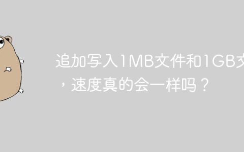 追加写入1MB文件和1GB文件，速度真的会一样吗？